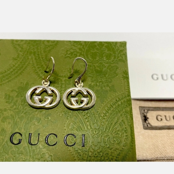PAIR OF GUCCI DOUBLE G STATEMENT EARRINGS 925 sterling silver - Picture 6 of 14